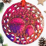 Colorful Bubbles Abstract Art Ornament (Round Filigree) Front