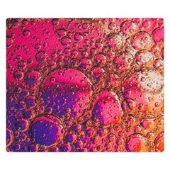 Colorful Bubbles Abstract Art Premium Plush Fleece Blanket (small)