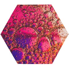 Colorful Bubbles Abstract Art Wooden Puzzle Hexagon by Jancukart