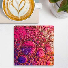 Colorful Bubbles Abstract Art Uv Print Square Tile Coaster  by Jancukart