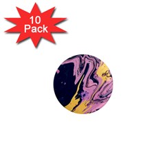 Pink Black And Yellow Abstract Painting 1  Mini Magnet (10 Pack) 