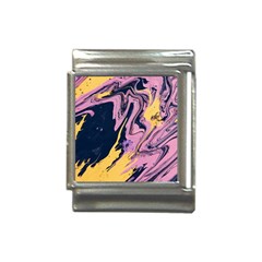 Pink Black And Yellow Abstract Painting Italian Charm (13mm) by Jancukart