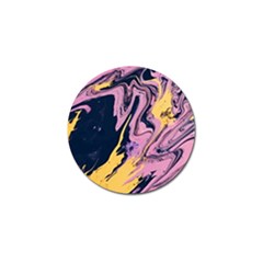 Pink Black And Yellow Abstract Painting Golf Ball Marker (10 Pack)