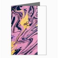 Pink Black And Yellow Abstract Painting Greeting Cards (pkg Of 8)