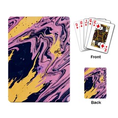 Pink Black And Yellow Abstract Painting Playing Cards Single Design (rectangle)