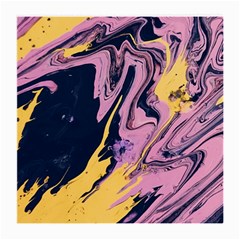 Pink Black And Yellow Abstract Painting Medium Glasses Cloth (2 Sides)