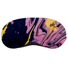 Pink Black And Yellow Abstract Painting Sleeping Mask