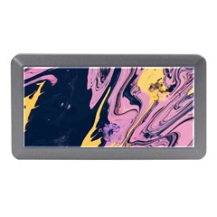 Pink Black And Yellow Abstract Painting Memory Card Reader (mini)