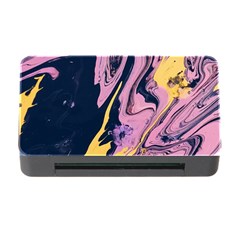 Pink Black And Yellow Abstract Painting Memory Card Reader With Cf