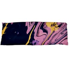 Pink Black And Yellow Abstract Painting Body Pillow Case (dakimakura)