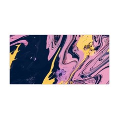 Pink Black And Yellow Abstract Painting Yoga Headband