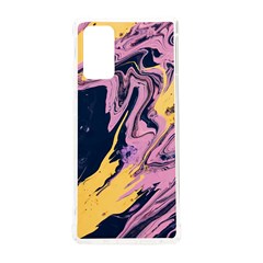 Pink Black And Yellow Abstract Painting Samsung Galaxy Note 20 Tpu Uv Case