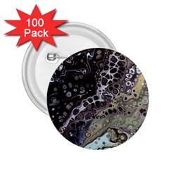 Black Marble Abstract Pattern Texture 2 25  Buttons (100 Pack) 