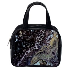 Black Marble Abstract Pattern Texture Classic Handbag (one Side)