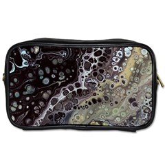 Black Marble Abstract Pattern Texture Toiletries Bag (one Side)