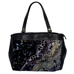 Black Marble Abstract Pattern Texture Oversize Office Handbag