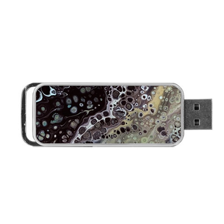 Black Marble Abstract Pattern Texture Portable USB Flash (One Side)