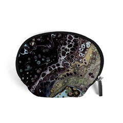 Black Marble Abstract Pattern Texture Accessory Pouch (small)