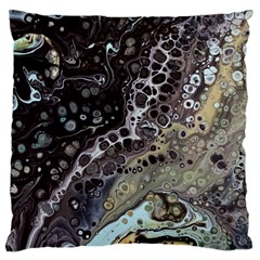 Black Marble Abstract Pattern Texture Standard Premium Plush Fleece Cushion Case (one Side) by Jancukart