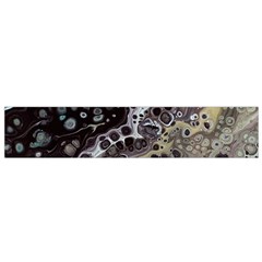 Black Marble Abstract Pattern Texture Small Premium Plush Fleece Scarf