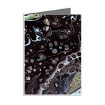 Black Marble Abstract Pattern Texture Mini Greeting Cards (Pkg of 8) Right