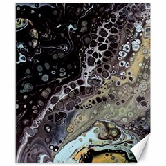 Black Marble Abstract Pattern Texture Canvas 8  X 10 