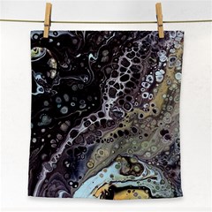 Black Marble Abstract Pattern Texture Face Towel