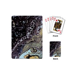 Black Marble Abstract Pattern Texture Playing Cards Single Design (mini)