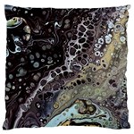 Black Marble Abstract Pattern Texture Large Premium Plush Fleece Cushion Case (Two Sides) Back