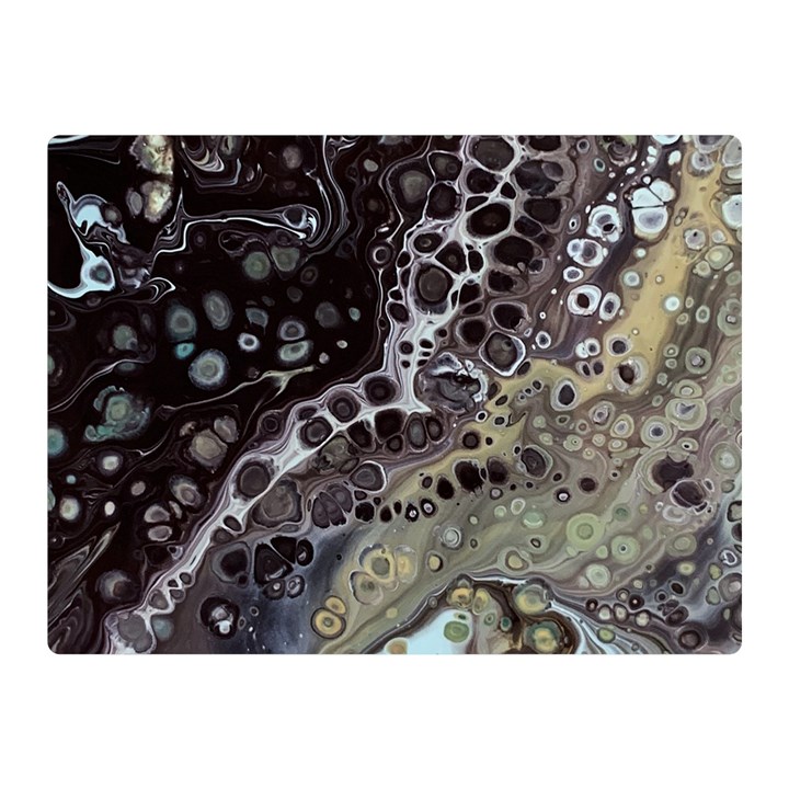 Black Marble Abstract Pattern Texture Premium Plush Fleece Blanket (Mini)