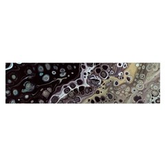 Black Marble Abstract Pattern Texture Oblong Satin Scarf (16  X 60 )