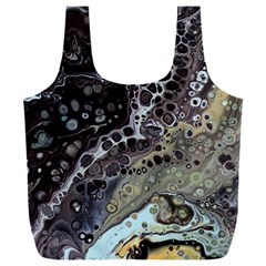 Black Marble Abstract Pattern Texture Full Print Recycle Bag (xxxl)