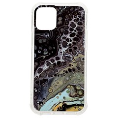 Black Marble Abstract Pattern Texture Iphone 12 Mini Tpu Uv Print Case	 by Jancukart