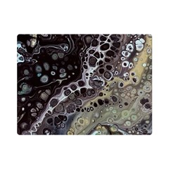 Black Marble Abstract Pattern Texture One Side Premium Plush Fleece Blanket (mini) by Jancukart