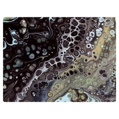 Black Marble Abstract Pattern Texture Premium Plush Fleece Blanket (extra Small) by Jancukart