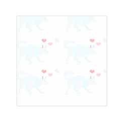 Siberian Husky Dog T- Shirtsiberian Husky Dog Pattern T- Shirt Square Satin Scarf (30  X 30 ) by maxcute