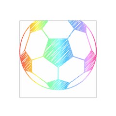 Soccer Ball Gift T- Shirt Soccer Rainbow T- Shirt Satin Bandana Scarf 22  X 22  by maxcute