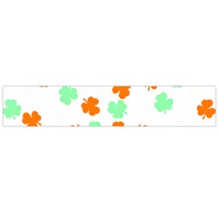 St Patricks Day T- Shirt Green White Orange Shamrock Pattern T- Shirt Large Premium Plush Fleece Scarf 