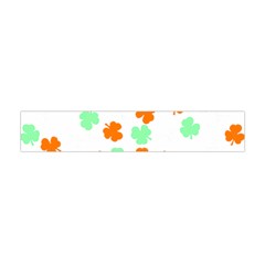 St Patricks Day T- Shirt Green White Orange Shamrock Pattern T- Shirt Premium Plush Fleece Scarf (Mini)