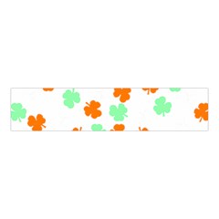 St Patricks Day T- Shirt Green White Orange Shamrock Pattern T- Shirt Velvet Scrunchie