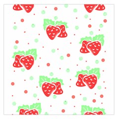 Strawberry T- Shirt S T R A W B E R R Y P A T T E R N T- Shirt Square Satin Scarf (36  x 36 )