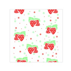 Strawberry T- Shirt S T R A W B E R R Y P A T T E R N T- Shirt Square Satin Scarf (30  x 30 )