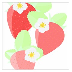 Strawberry T- Shirt Strawberries And Blossoms T- Shirt Square Satin Scarf (36  X 36 ) by maxcute