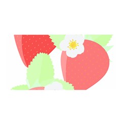 Strawberry T- Shirt Strawberries And Blossoms T- Shirt Satin Wrap 35  X 70  by maxcute