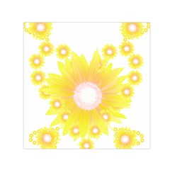 Sunflower Heart T- Shirt Sunflower Hearts, Sunflowers, Heart, Bloom T- Shirt Square Satin Scarf (30  X 30 ) by maxcute