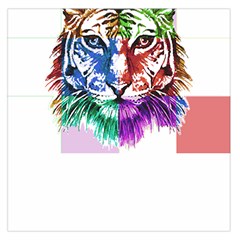 Tiger Face T- Shirttiger T- Shirt (2) Square Satin Scarf (36  X 36 ) by maxcute