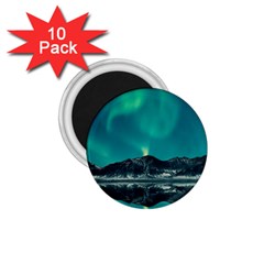 Blue And Green Sky And Mountain 1 75  Magnets (10 Pack) 