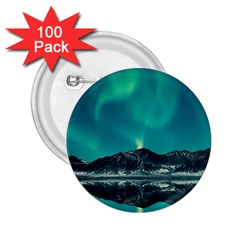 Blue And Green Sky And Mountain 2 25  Buttons (100 Pack) 