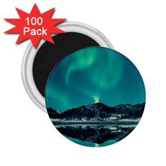 Blue And Green Sky And Mountain 2 25  Magnets (100 Pack) 