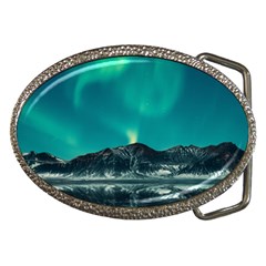 Blue And Green Sky And Mountain Belt Buckles